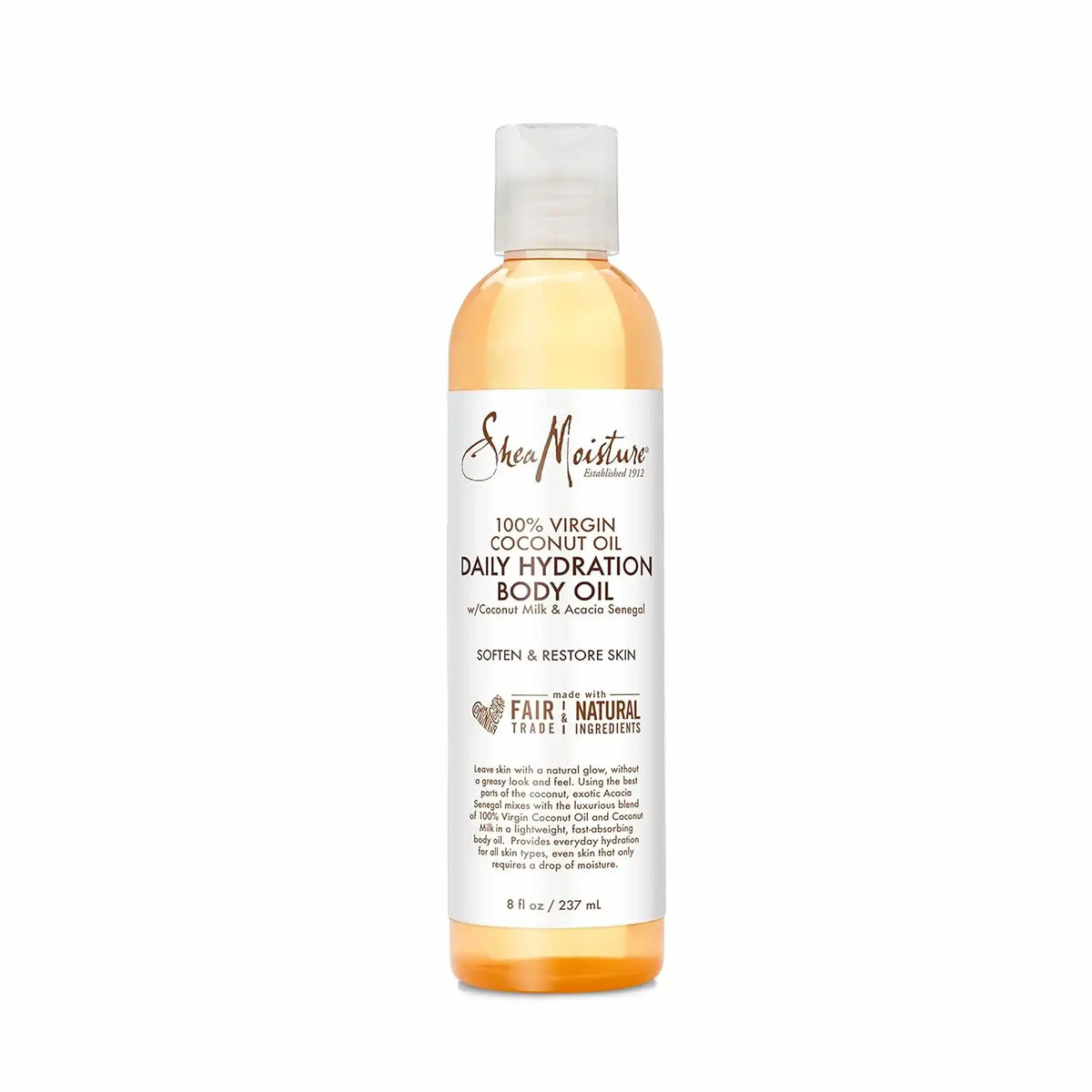 Shea Moisture Daily Hydration Body Oil Virgin Coconut Oil For Dry Skin Paraben Free 8 oz