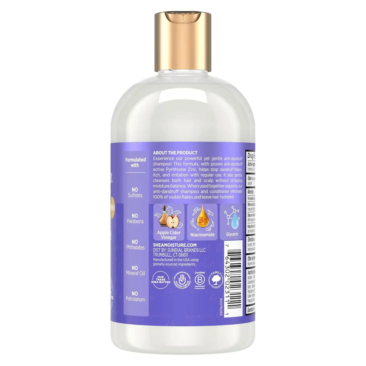 Shea Moisture Anti-Dandruff Shampoo Apple Cider Vinegar & Niacinamide 13oz