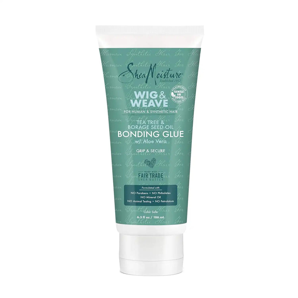 SheaMoisture Bonding Glue Hair Cream for Wig and Weave, Tea Tree and Borage Seed Water-Based Hair Product, 6.3 Ounce